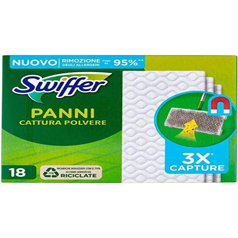 SWIFFER ASCIUGAMANI A SECCO SWIFFER 18 PEZZI CATTURA POLVERE