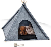 Casa per cani e gatti accogliente - Ricovero per cani comodo all'interno di velluto - Ricovero per cani con cuscino soffice e impermeabile contro insetti - Adatto per balcone, giardino e salotto - Incluso giocattolo (taglia M) .