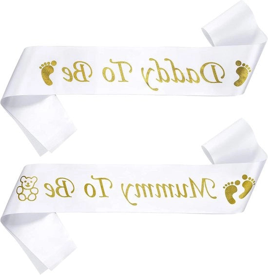 Decorazione per Festa di Nascita - Sfera per Rivelazione del Sesso (Bianco Oro)