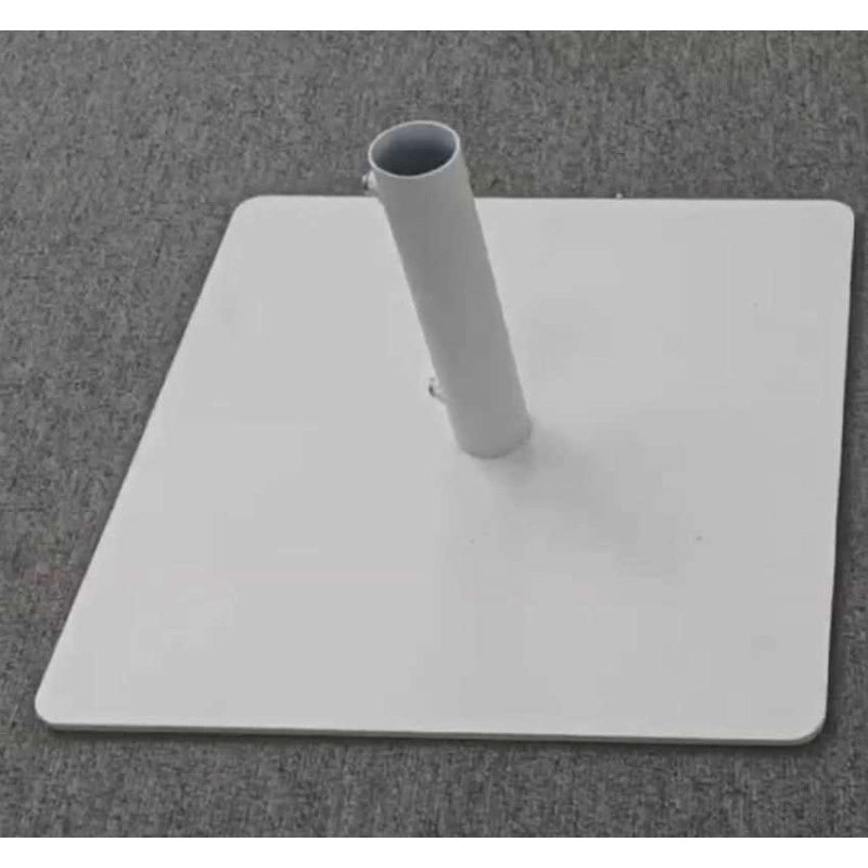 Base Ombrellone Arny Metallo Bianco Quadro Cm 45x45h24