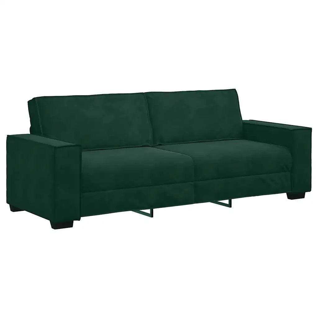Set di Divani 2 pz con Cuscini Verde scuro in Velluto 3324702