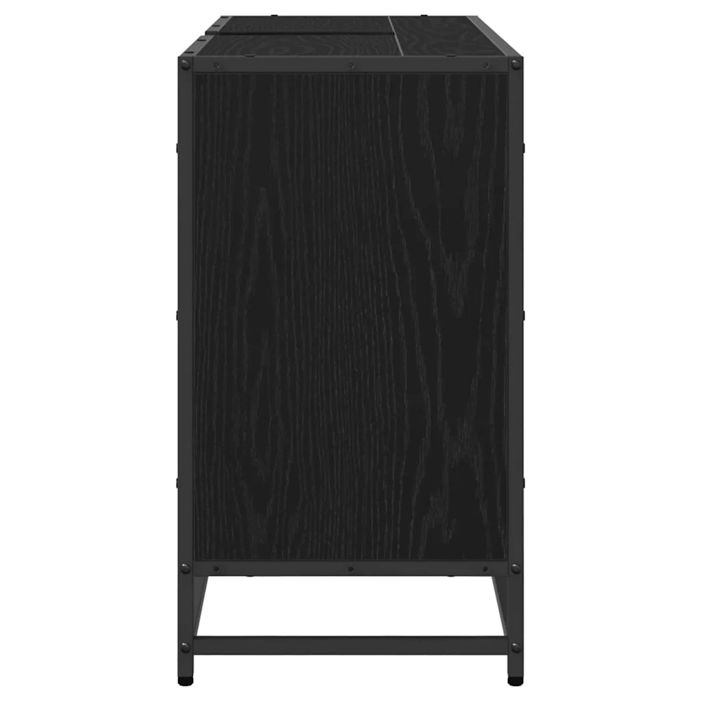 Mobile da Bagno Rovere Nero 90 x 33 x 60 cm Legno multistrato