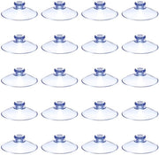 Zuignap 20 mm - Plastic trasparente - 20 confezioni - Antiscivolo - Per vetro - Ideale per fissaggio a parete - Zuignappen
