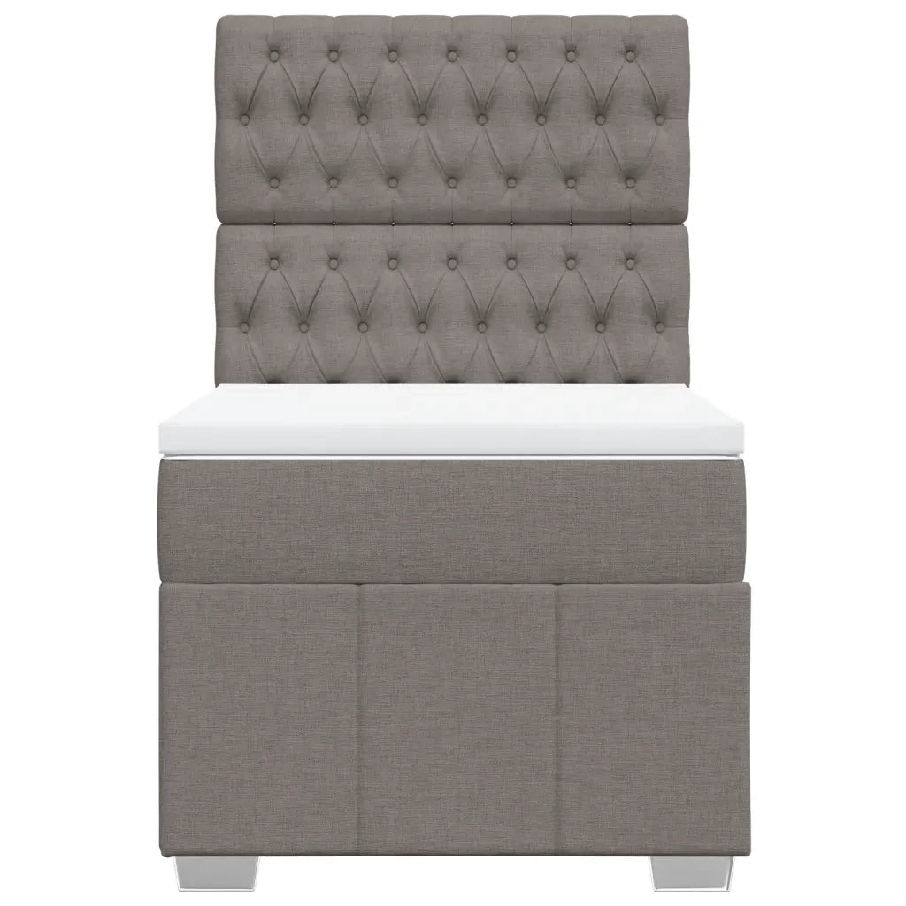 Giroletto a Molle con Materasso Tortora 90x190 cm in Tessuto 3291534