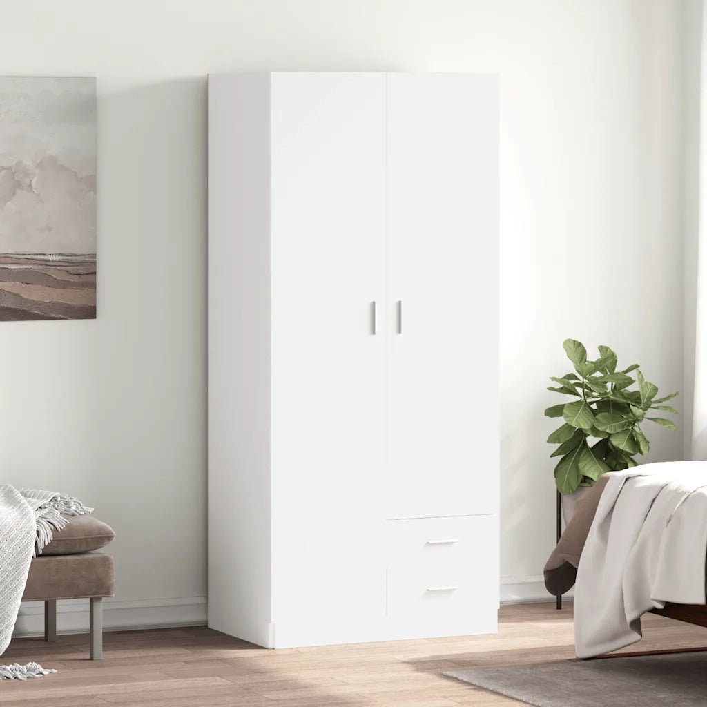 Armadio Bianco 80x52x180 cm in Legno Multistrato CFW8668362