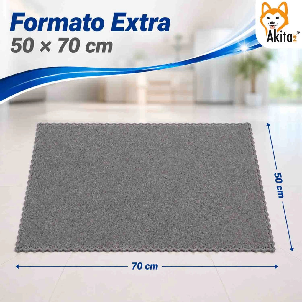 Akitaink 3 Panni Pavimenti Microfibra Perla Clean 50x70 cm