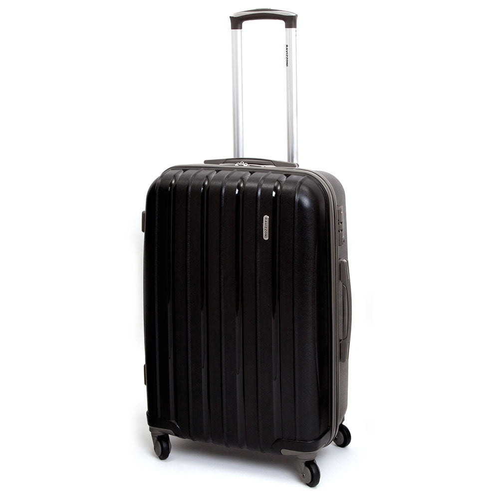 Trolley Valigia Media Rigida in Polipropilene 4 Ruote TSA Ravizzoni Iron Nero