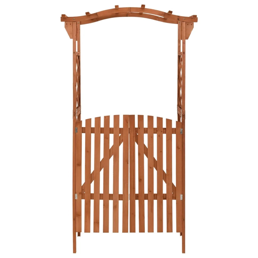 Pergolato con Cancello 116x40x204 cm Legno di Abete Massello CFW8513633