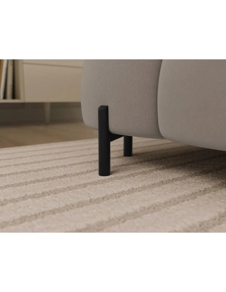 Divano panoramico convertibile Beige angolo destro FERARIA 358x93x202cm