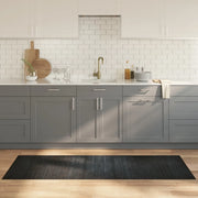 Tappeto Rettangolare Grigio 70x200 cm in Bambù 376748
