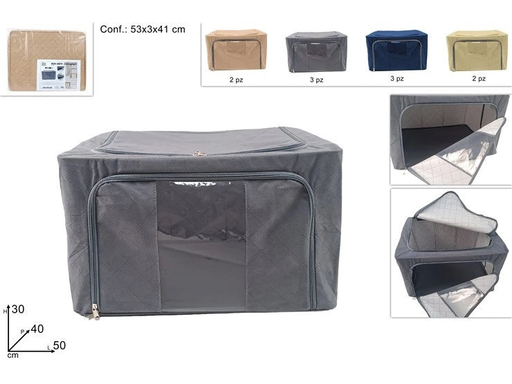 1 Pezzo Box Scatola Abiti in TNT con Finestra 50 x 40 x 30 cm Vari Colori