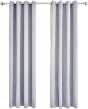 Set di 2 tende oscuranti per porta scorrevole, isolanti termici - Grigio 52 x 84 pollici - Camera da letto, salotto, risparmio energetico