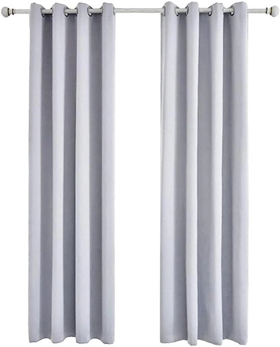 Set di 2 tende oscuranti per porta scorrevole, isolanti termici - Grigio 52 x 84 pollici - Camera da letto, salotto, risparmio energetico