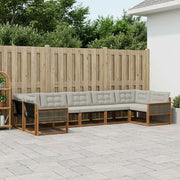 Set di divani da esterno 7 pcs Naturale e Grigio Chiaro 3381659