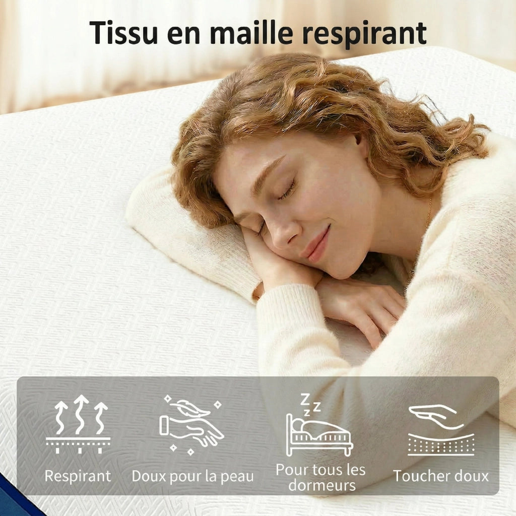 Materasso matrimoniale 160x200 cm ¨C Xylo ¨C memory foam t¨¨ verde tessuto lavabile