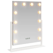 Specchio LED da Vanit¨¤ Bianco 44 x 10 x 53 cm Vetro e acciaio
