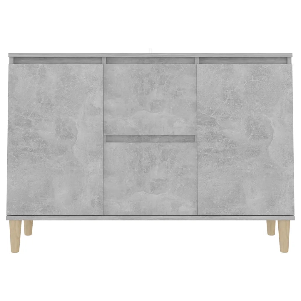 Credenza | Madia | Buffet da pranzo | Armadio da pranzo Grigio Cemento 101x35x70 cm in Legno Multistrato