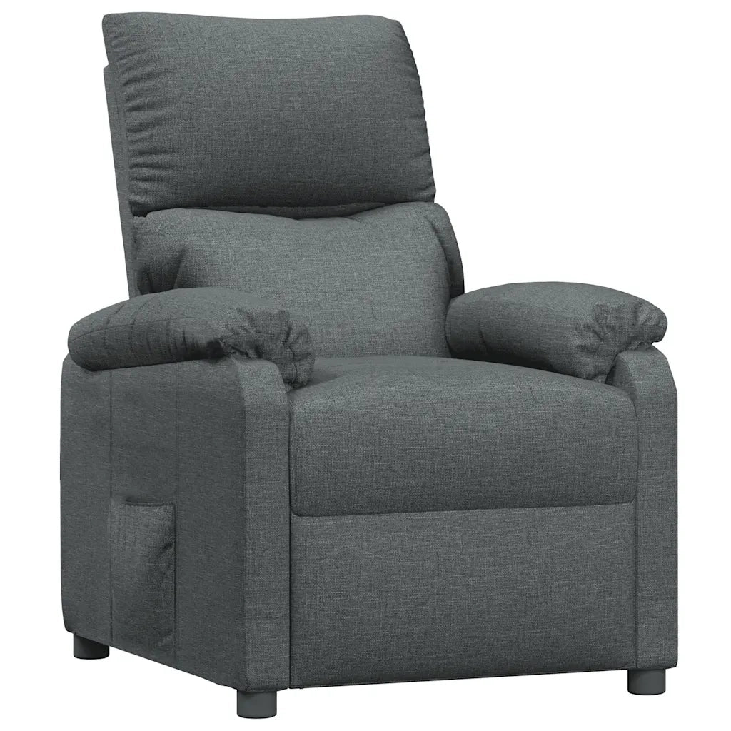Divano Sedia-Poltrona Reclinabile in Tessuto Grigio Scuro 476015