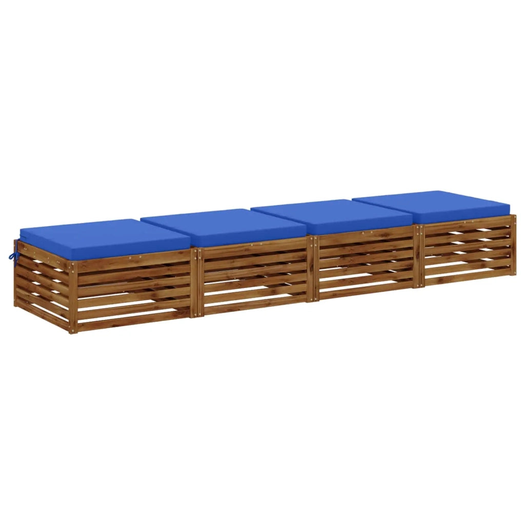 Cuscini per Sedia in 4 Pezzi SOEST 4 pz 100% Poliestere 944908