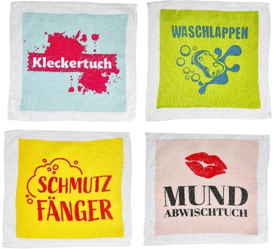 Set di asciugamani magici per bambini - set di 4 spugnette magiche - asciugamani morbidi in tessuto di cotone - ideale per regali
