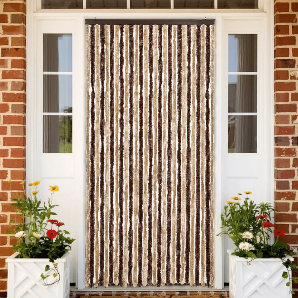 Zanzariera Beige e Marrone Chiaro 118x220 cm Ciniglia CFW2304550