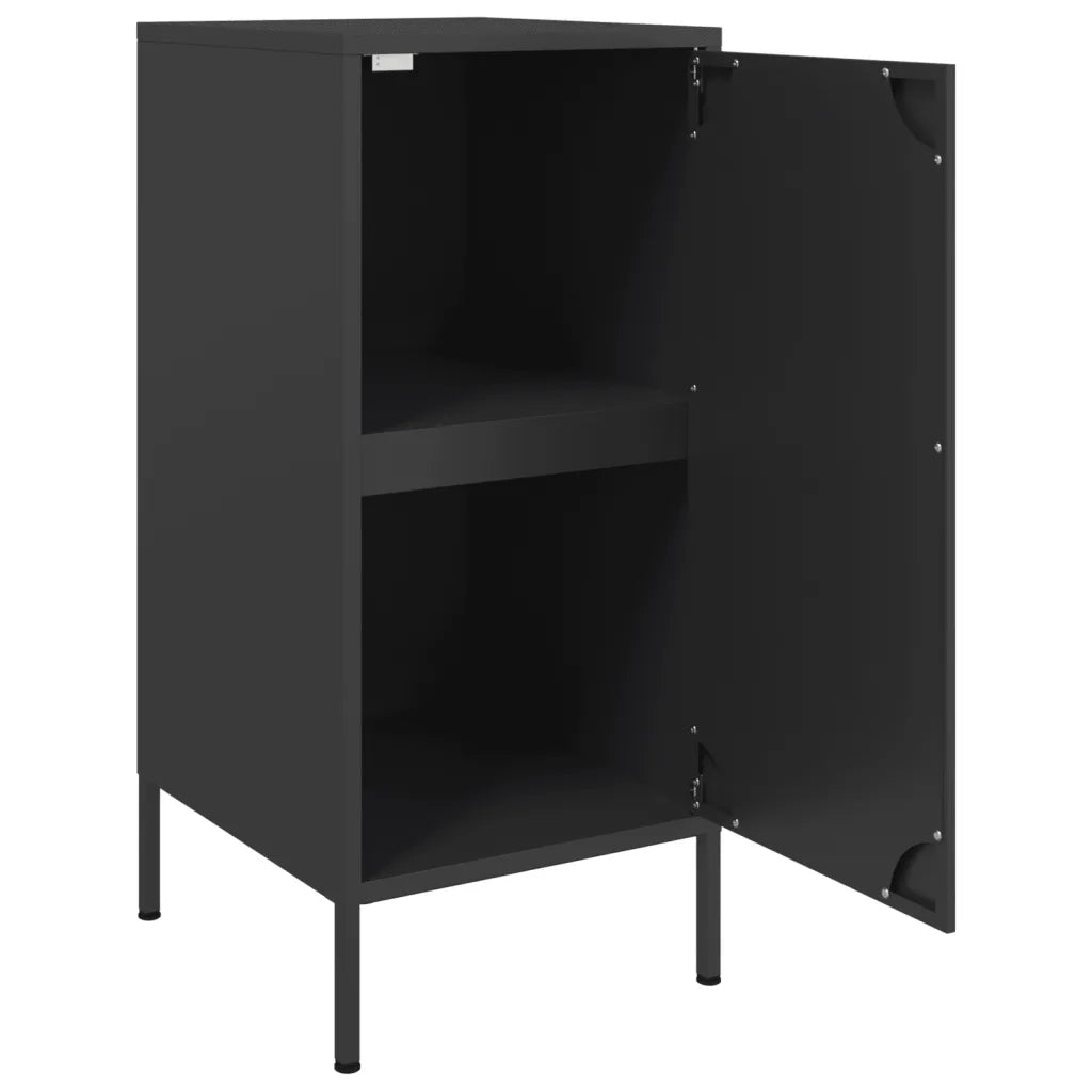 Credenze 2 pz | Madia | Buffet da pranzo | Armadio da pranzo Nere 36x39x79 cm in Acciaio