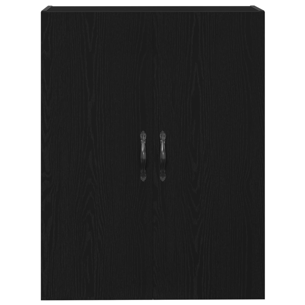 Highboard Nero Rovere 69,5x34x180 cm Legno ingegnerizzato