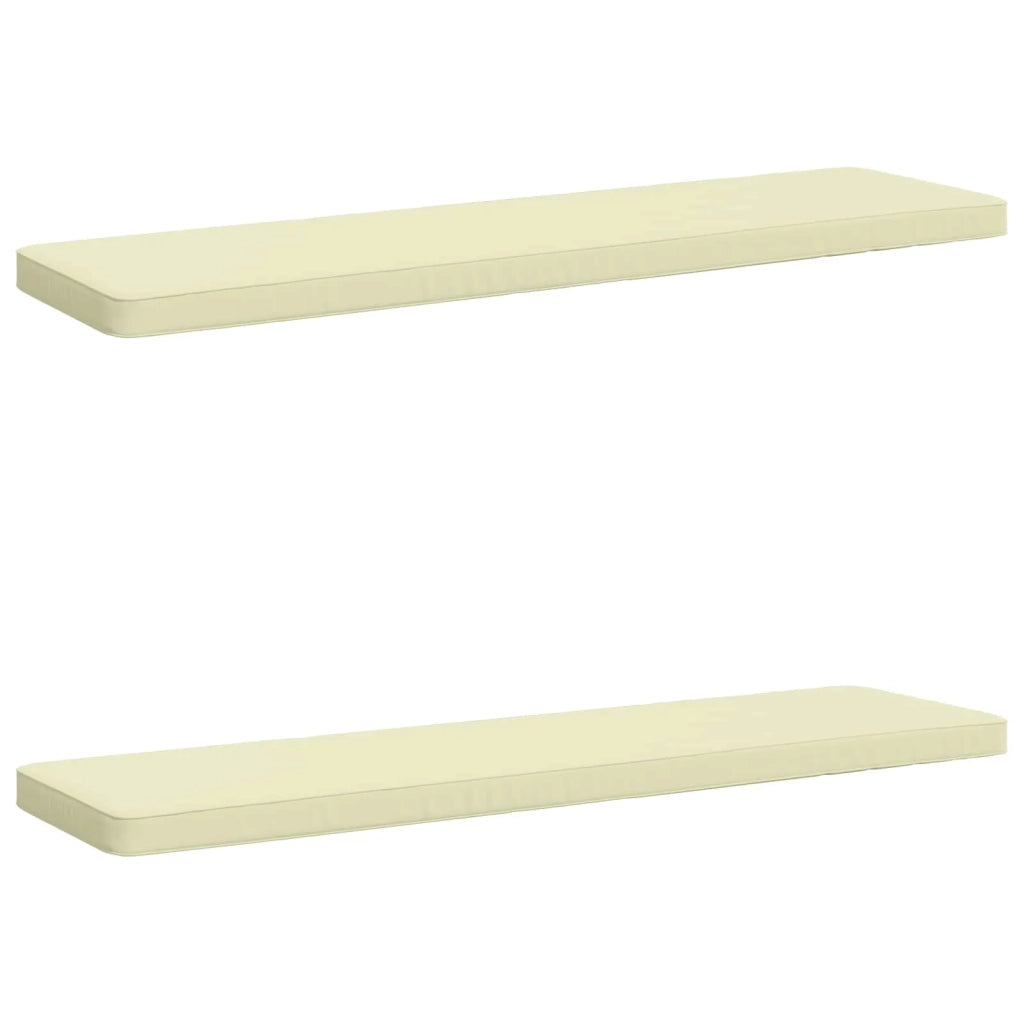 Cuscini per Panchina a 2 Pezzi VUGHT 2 pz 100% Poliestere Crema 951435