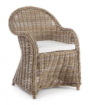 Poltrona con Cuscini Martin New Naturale in Fibre Naturali
