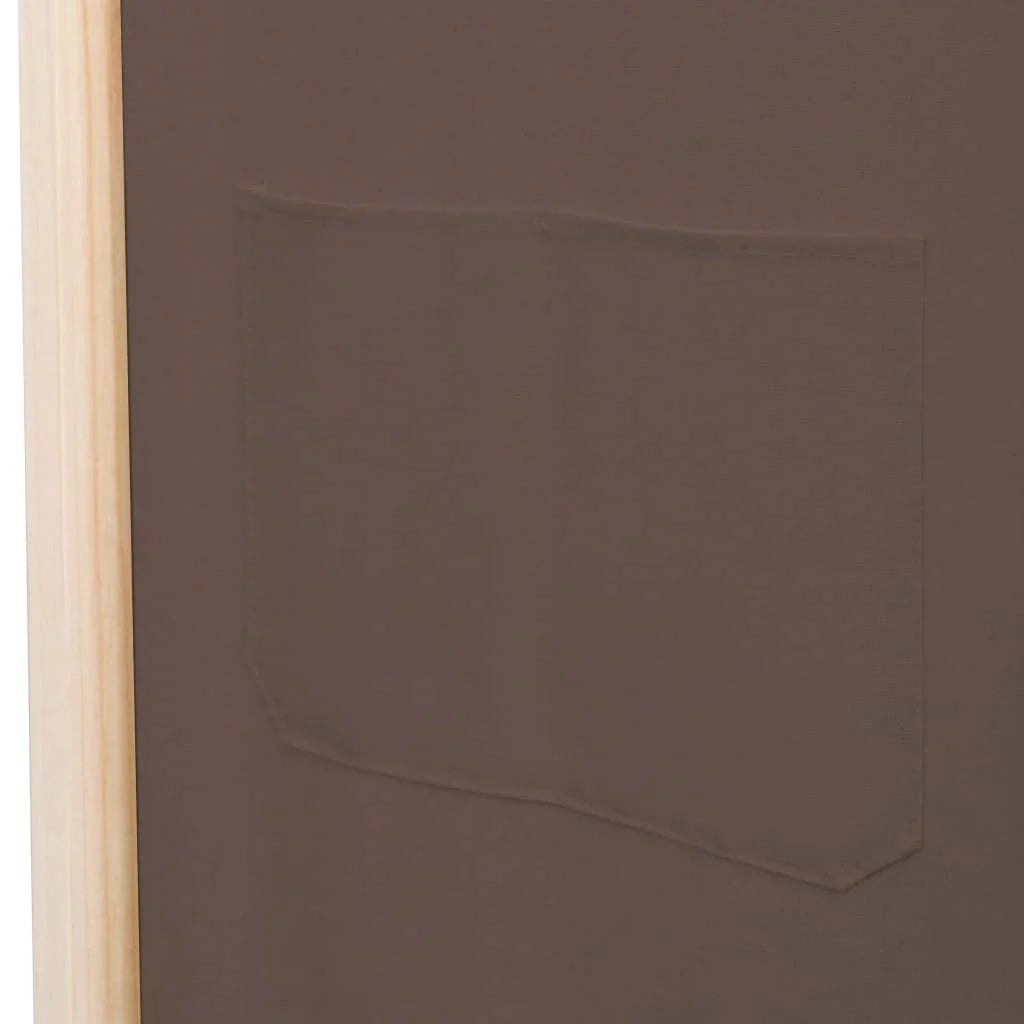Divisorio divisorio mobile decorativo 5 pannelli marrone 200 x 170 x 4 cm tessuto 0802089