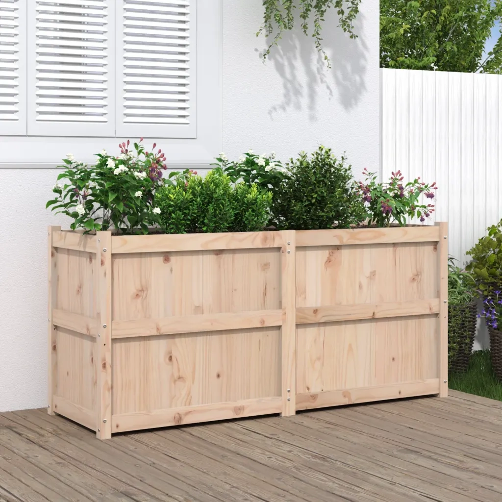 Fioriera da Giardino-Vaso da Esterno 150x50x70 cm in Legno Massello di Pino