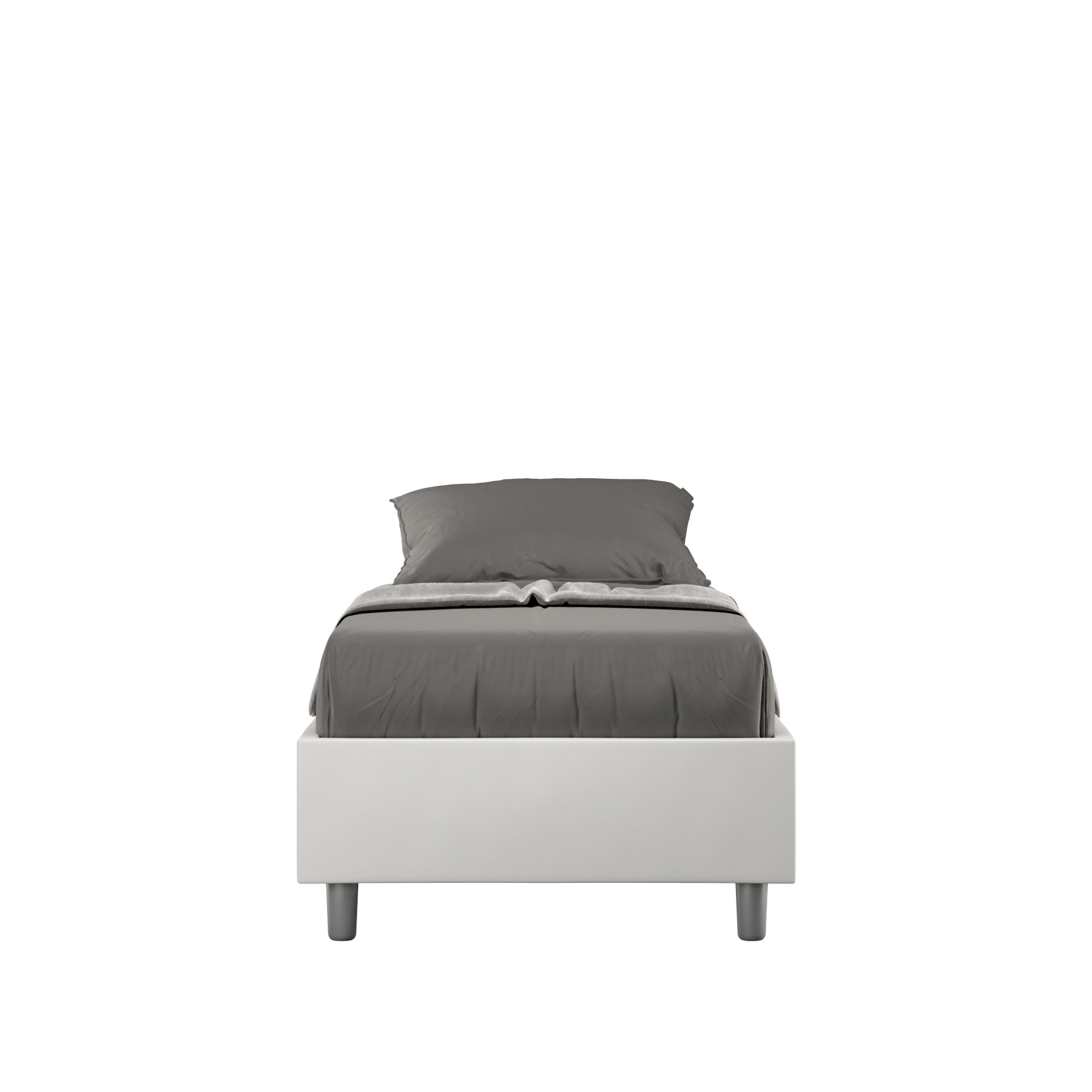 Letto Singolo Sommier 80x200 cm Senza Rete Azelia Bianco