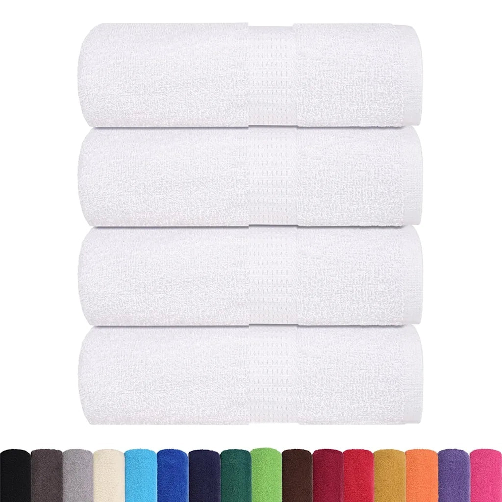 Asciugamani Ospiti 4 pz Bianco 30x50 cm 360 g/mÂ² 100% Cotone
