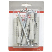 SET DA 4 PZ TASSELLI IN NYLON 10X60 MM CON GANCIO A