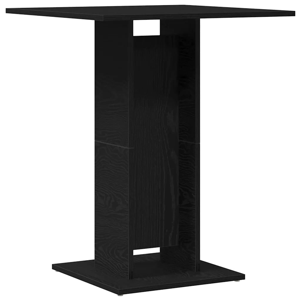 Tavolo da bistrot Rovere Nero 60x60x75 cm in Legno Multistrato 862494