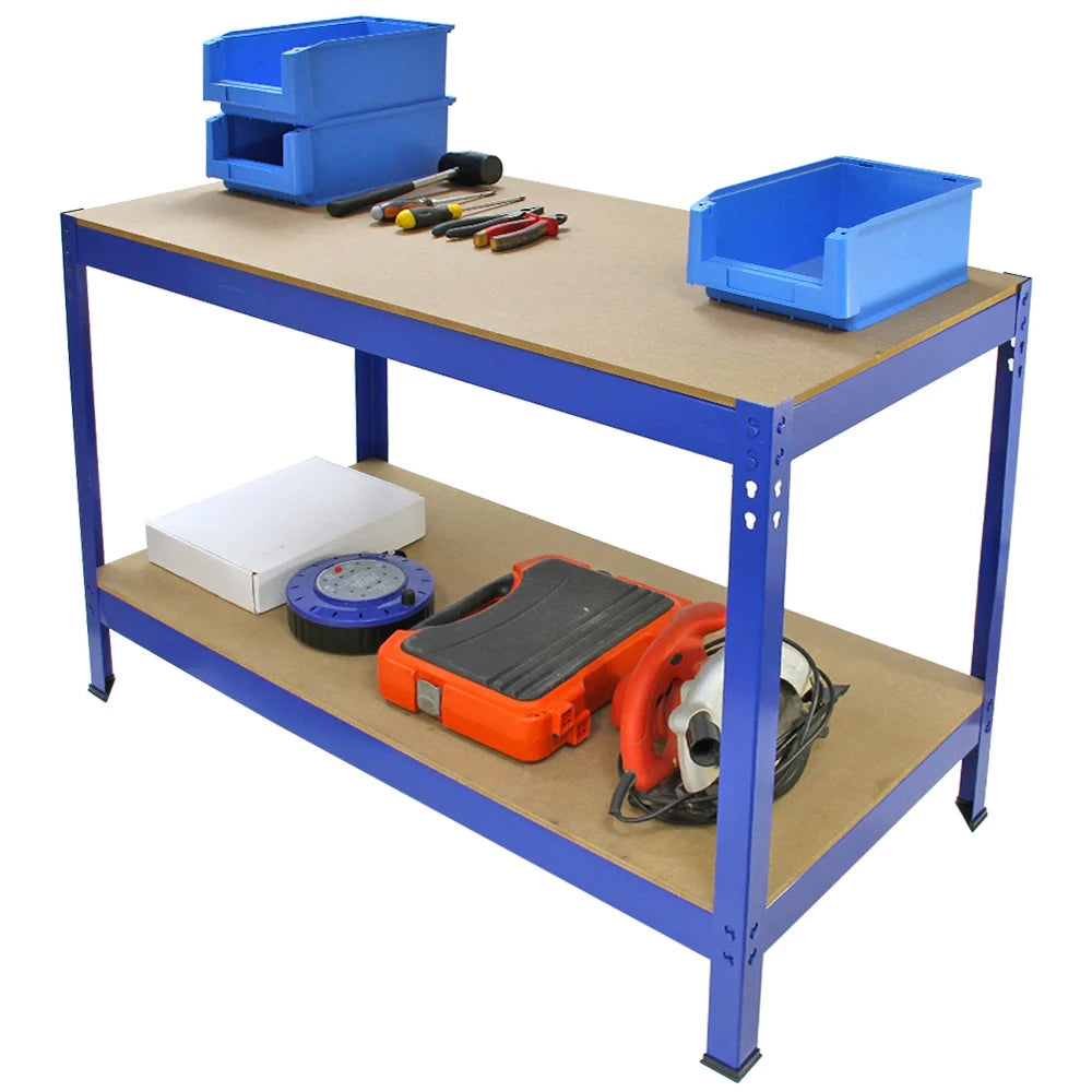 Tavolo da Lavoro Monster Racking 200 kg Regolabile con Ripiano 120x60