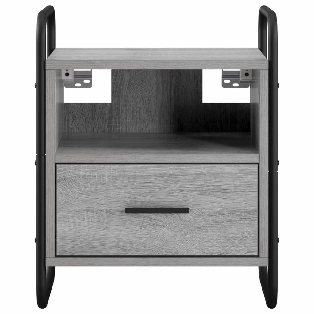 Mobiletto da Letto Appeso Sonoma grigio 40 x 30 x 50 cm 8013560
