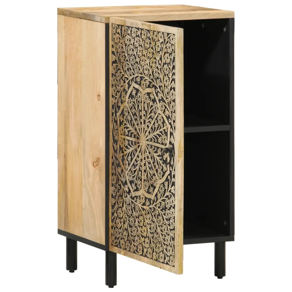 Credenza | Madia | Buffet da pranzo | Armadio da pranzo 40x33x75 cm in Legno Massello di Mango