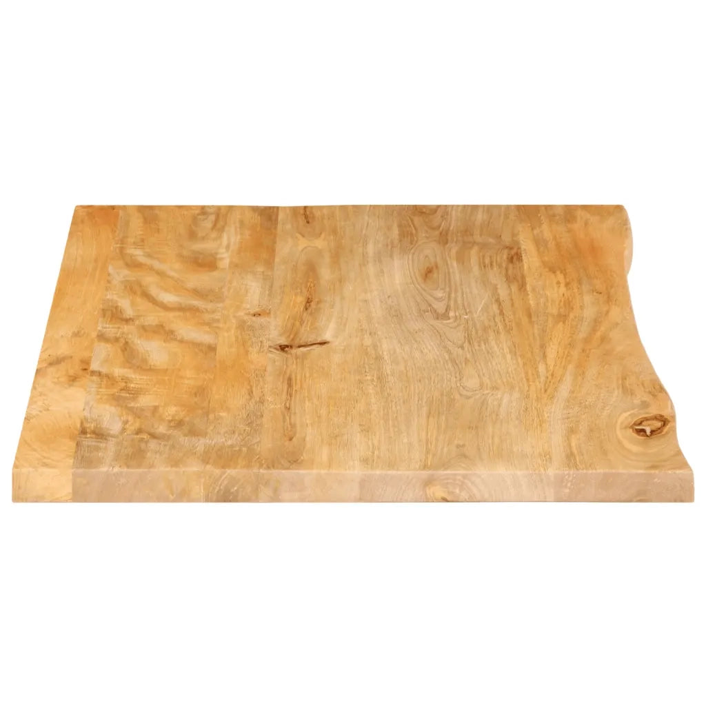 Piano Tavolo Bordi Vivi 80x60x3,8 cm in Legno Massello di Mango 370500