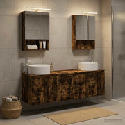 Set di Armadi da Bagno 5 pcs Rovere Fumo Legno ingegnerizzato 3406563