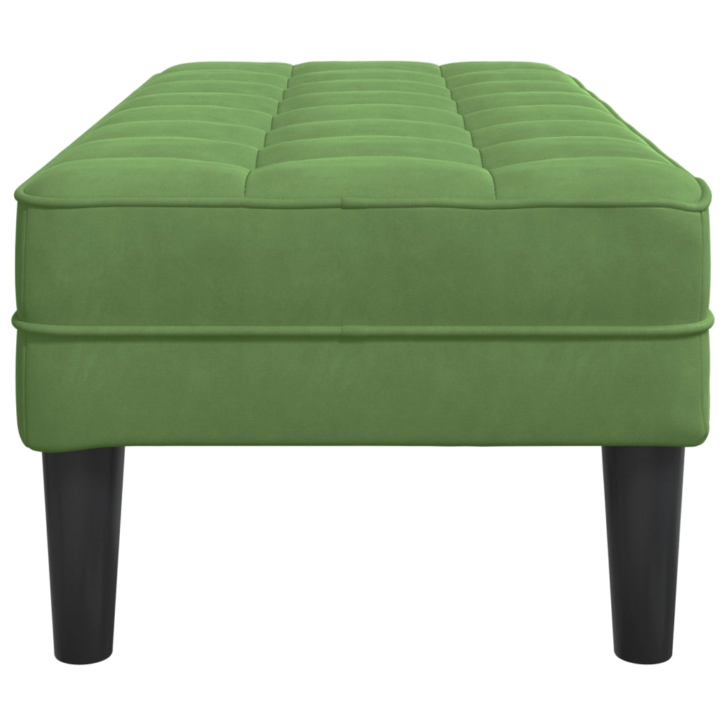 panchina Verde Chiaro 113x57x39 cm in velluto