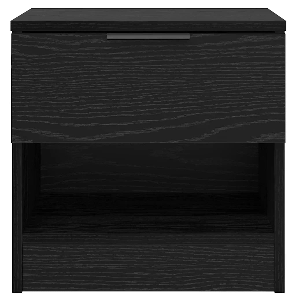Mobile contenitore moderno e pratico 40 x 39 x 40 cm realizzato in legno composito di rovere nero 02_0052671