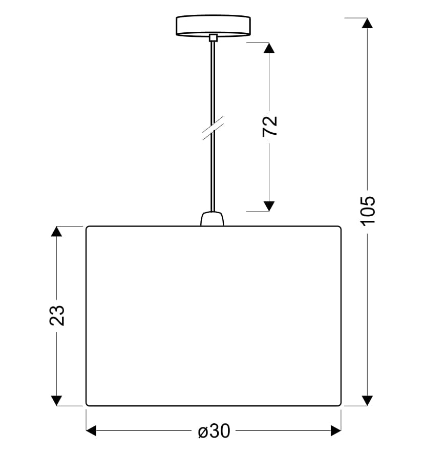 Lampada a sospensione Candellux Seneca cristallo Ø30 nero