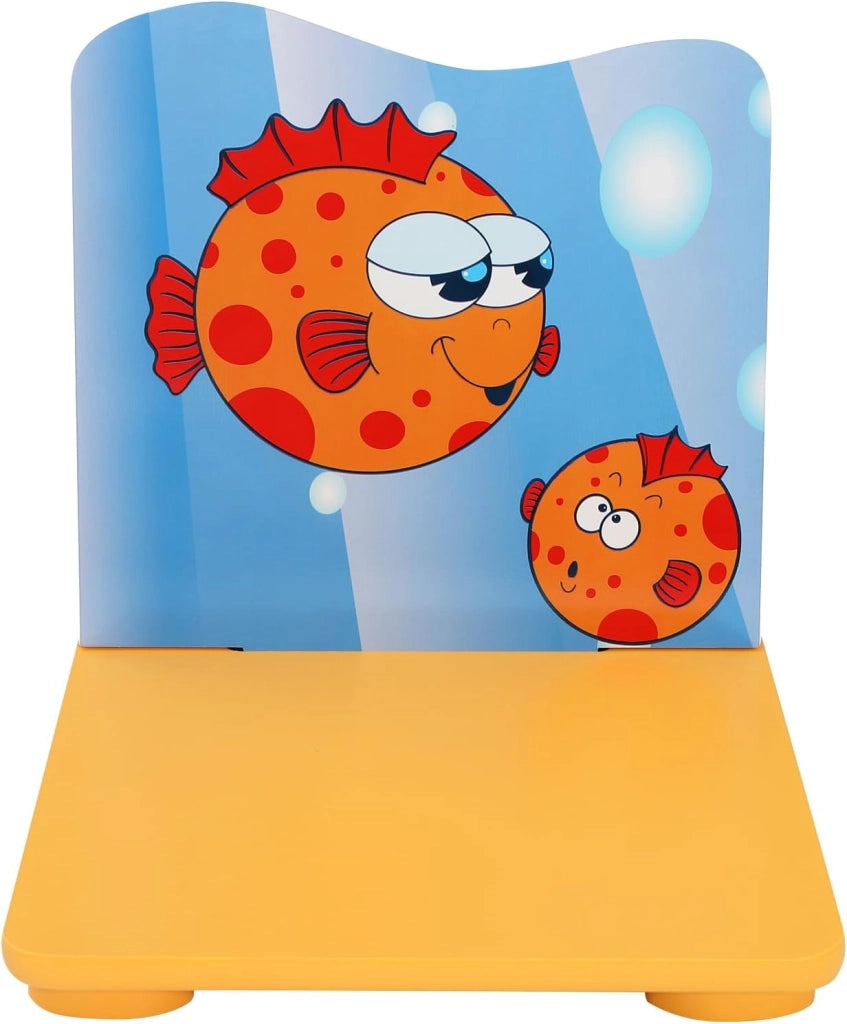 Set Mobili Tavolo e Sedie per Bambini Tavolino con 2 Sgabelli Soggiorno Design Oceano in Legno