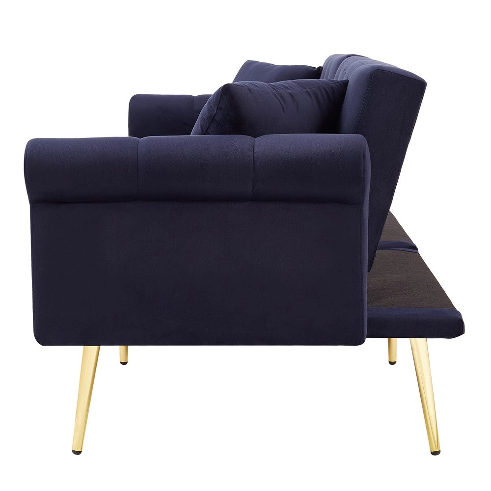 Divano letto 2 posti ¨C Minimal ¨C Velluto, struttura in metallo, 140x90cm