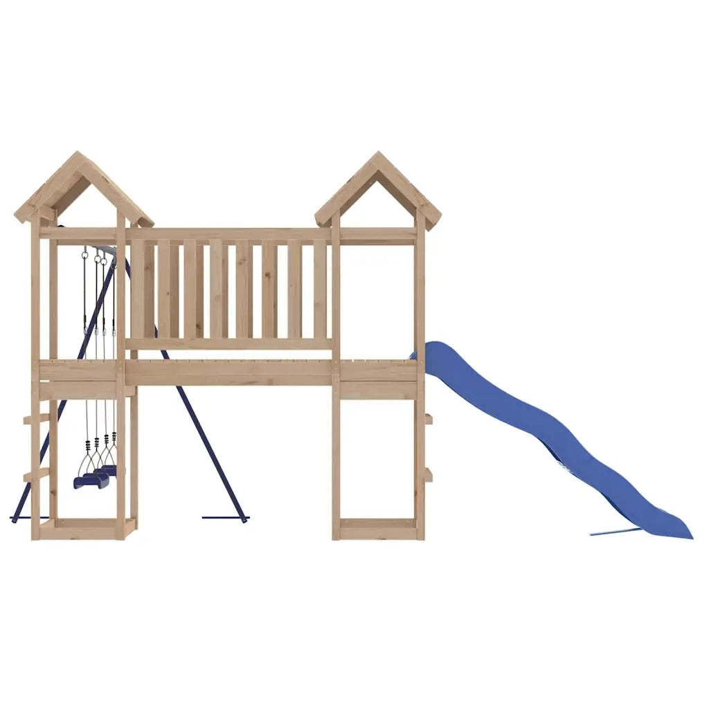 Set da Gioco da Esterno in Legno Massello di Pino