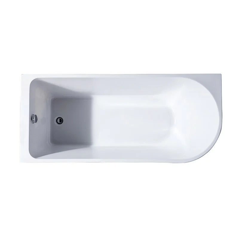 Vasca da bagno angolare lato destro 75x170 cm scarico incluso Corinne