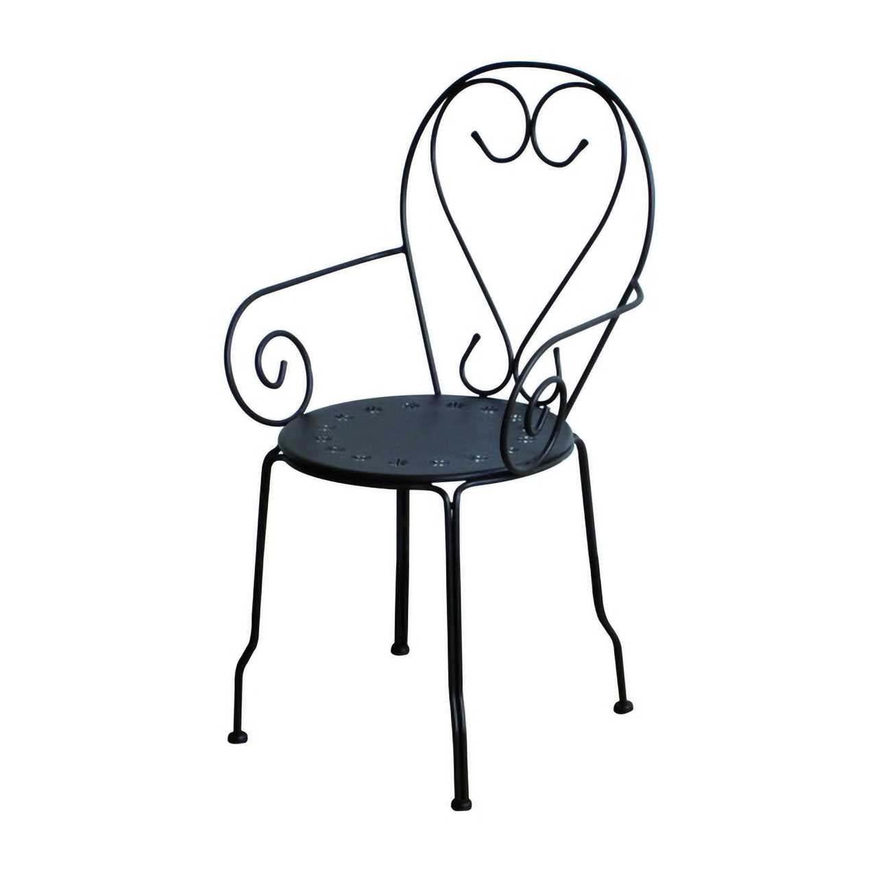 Sedia da Giardino 49x48xh90 cm in Metallo New Old Antracite