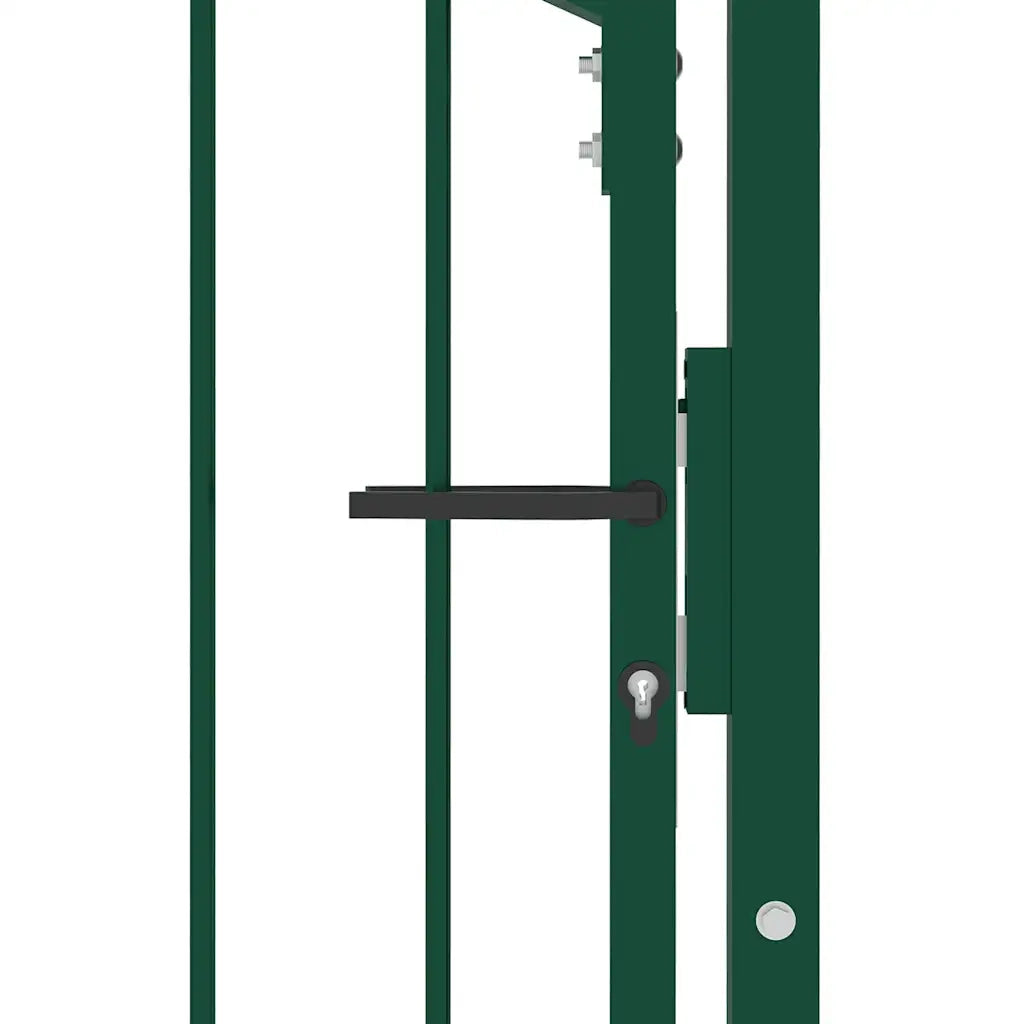 Cancello per recinzione Emmen con punte in acciaio 104x117 cm verde 146395
