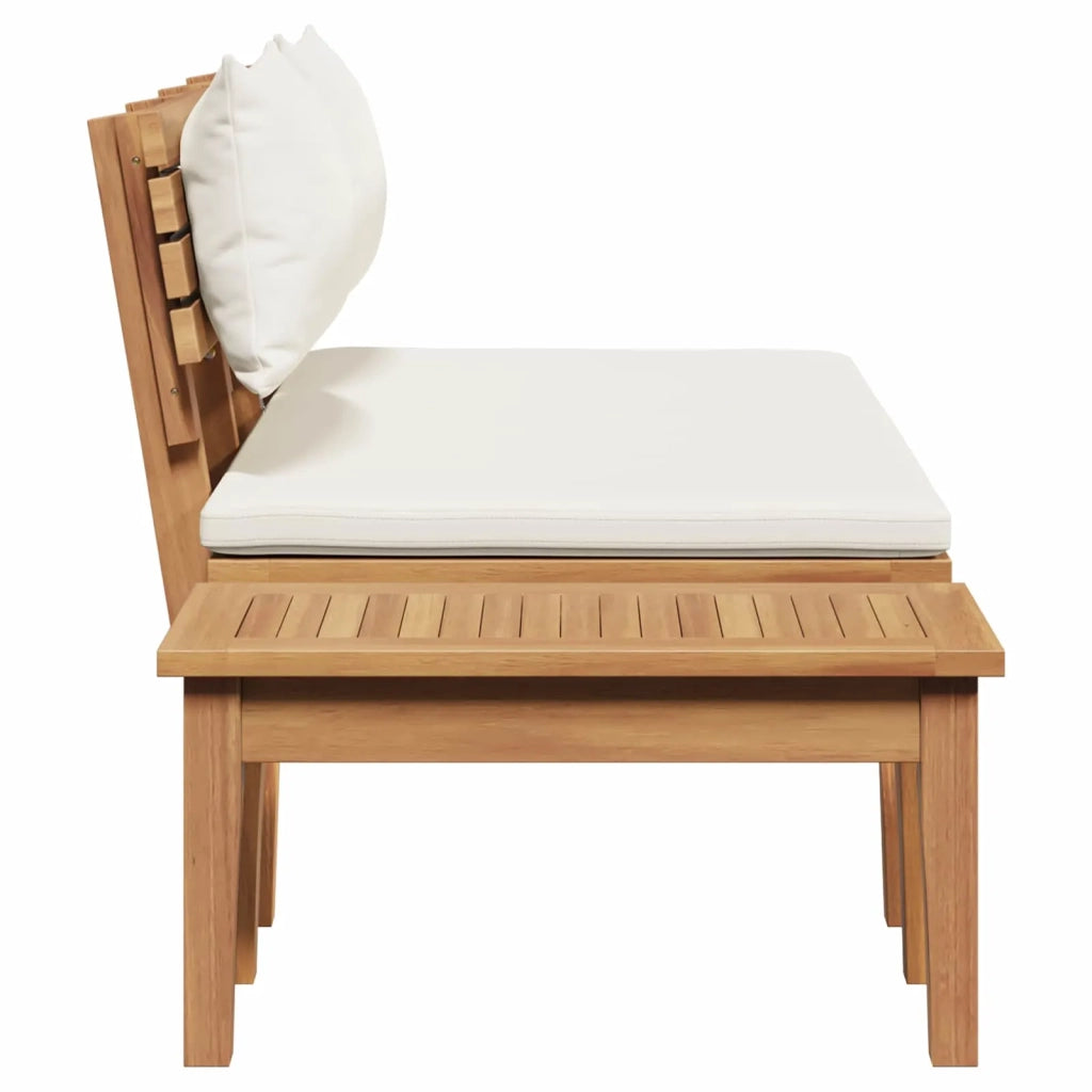 Set Panchina e Tavolo da Giardino 2 pz | Set Salotto da Giardino Crema e Marrone